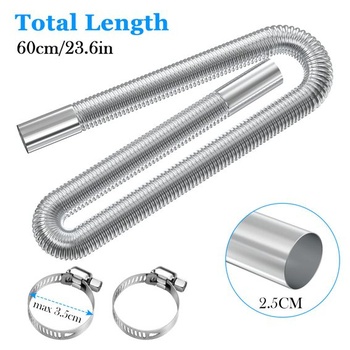 URAQT Výfukové potrubí pro nezávislé topení, 120 cm výfuková hadice pro generátory, nerezové