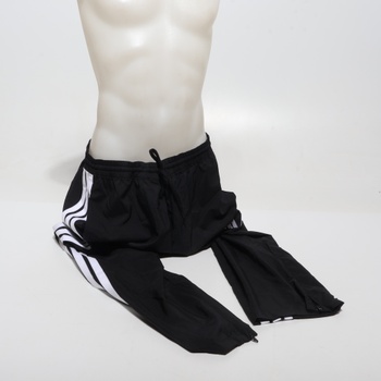 Pánske nohavice adidas Essential Three Stripes Stanford s otvoreným lemom, čierne/biele, XL
