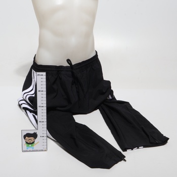 Pánske nohavice adidas Essential Three Stripes Stanford s otvoreným lemom, čierne/biele, XL
