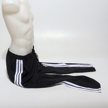 Pánske nohavice adidas Essential Three Stripes Stanford s otvoreným lemom, čierne/biele, XL