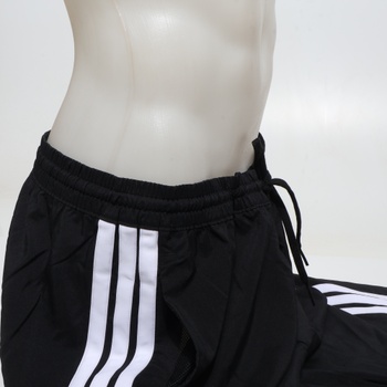 Pánske nohavice adidas Essential Three Stripes Stanford s otvoreným lemom, čierne/biele, XL