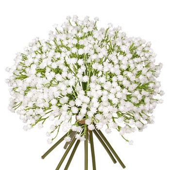 Briful 10 kusov umelých kvetov Baby's Breath, gypsophila, umelé kvety ako skutočné umelé vetvy,