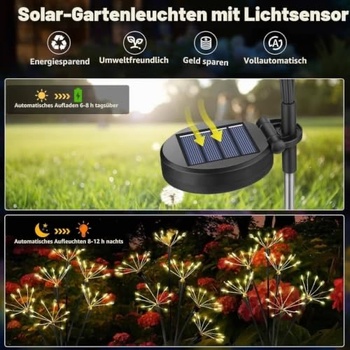 Solárne LED osvetlenie Redefun kvety, 4 ks