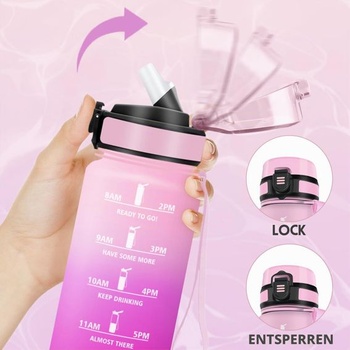 Láhev na pití Motswedi s brčkem, 500ml bez BPA, dětská láhev na pití, nepropustná, sportovní láhev