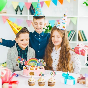 20 kusov ozdôb na torty na začiatok školského roka, dúhové ozdoby na torty na prvý školský deň