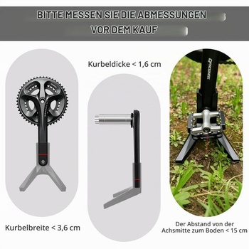 Stojan na bicykel, prenosný stojan na pedále bicykla, bočný stojan z ABS materiálu pre cestné a horské