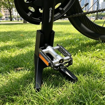 Stojan na bicykel, prenosný stojan na pedále bicykla, bočný stojan z ABS materiálu pre cestné a horské