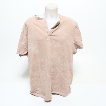 Pánské tričko HMIYA, 100% bavlna, vintage henley, s krátkým rukávem, letní, ležérní, pánské,