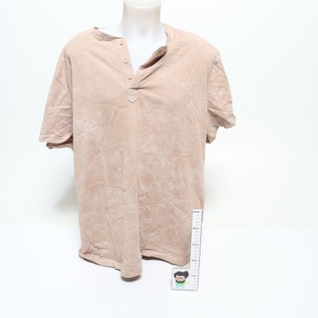 Pánské tričko HMIYA, 100% bavlna, vintage henley, s krátkým rukávem, letní, ležérní, pánské,