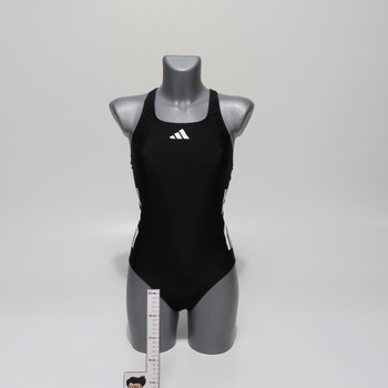Dámske plavky Adidas 3 Stripes C-Back veľkosti 38, čierne / biele
