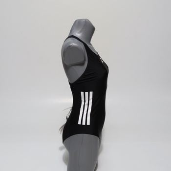 Dámske plavky Adidas 3 Stripes C-Back veľkosti 38, čierne / biele