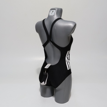Dámske plavky Adidas 3 Stripes C-Back veľkosti 38, čierne / biele