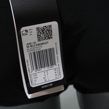 Dámske plavky Adidas 3 Stripes C-Back veľkosti 38, čierne / biele