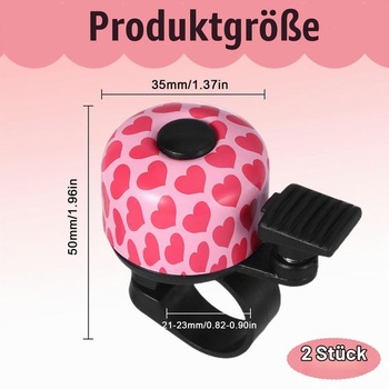 Balenie 2 detských zvončekov na bicykel, zvonček na bicykel pre deti, krikľavo ružové doplnky pre dievčatá,