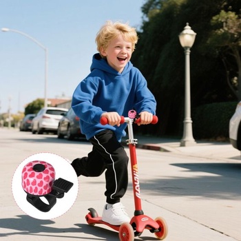 Balenie 2 detských zvončekov na bicykel, zvonček na bicykel pre deti, krikľavo ružové doplnky pre dievčatá,
