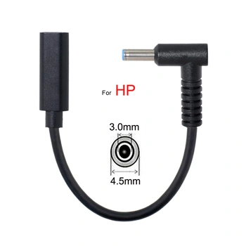 cablecc Typ C USB-C vstup samice na DC 4,53,0 mm Napájecí PD nabíjecí kabel vhodný pro notebook HP