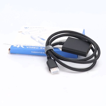 HDMI Switch 4K @ 60Hz, WARRKY HDMI Splitter 2 In 1 Out (1 displej naraz) 3,3 ft opletený kábel,