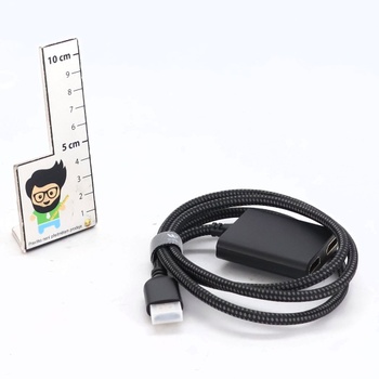 HDMI Switch 4K @ 60Hz, WARRKY HDMI Splitter 2 In 1 Out (1 displej naraz) 3,3 ft opletený kábel,