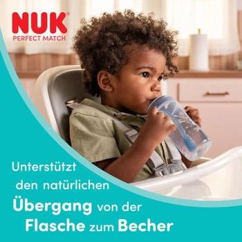 Tréningová fľaštička NUK Perfect Match so slamkou | 8+ mesiacov | 260 ml | Detský hrnček so slamkou