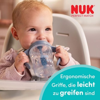 Tréningová fľaštička NUK Perfect Match so slamkou | 8+ mesiacov | 260 ml | Detský hrnček so slamkou