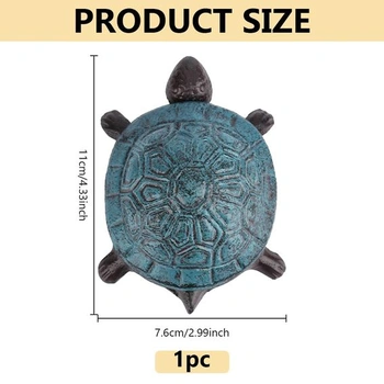 AHANDMAKER Želví úkryt na klíče, zahradní držák na náhradní klíče, železný 11x7,6 cm, tajný úložný