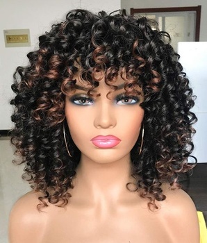 LIZZY Krátke kučeravé afro parochne