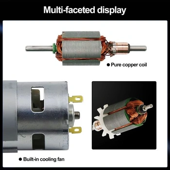 775 DC motor, vysoký krútiaci moment, 12V DC motor, jednosmerný motor, max. 20000 ot./min, dvojitá