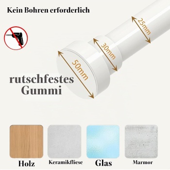 Záclonové tyče Gdevkhn 1 kus, 85-230 cm, Ø 32 mm