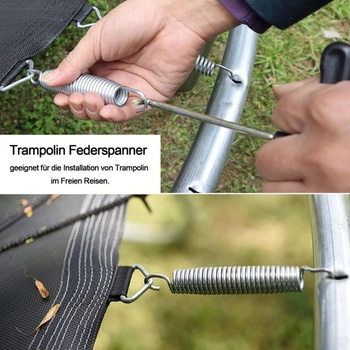 Nářadí na trampolínu s T-hákem, 2 kusy napínače pružiny trampolíny, kovové nářadí na trampolínu,