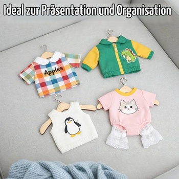 10 drevených ramienok na oblečenie pre bábiky, miniatúrne ramienka na oblečenie pre bábiky BJD o