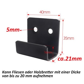 8 kusů U-tvarovaných zeďových háčků pro vysoké zatížení, vnitřní drážka 20 mm, vnější drážka 25 mm.