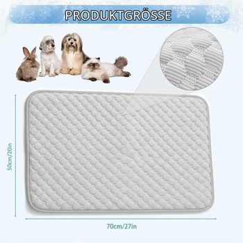 Samochladiaca chladiaca podložka pre psov, 70x50 cm – Chladiaca podložka bez gélu pre mačky s Q-Max