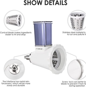 Kráječ zeleniny pro příslušenství KitchenAid, nástavce na krájení/drcení pro mixéry KitchenAid,