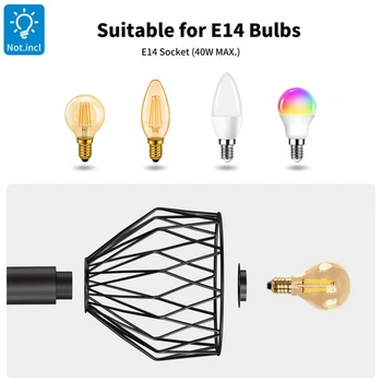 LVWIT Závesná lampa s 3 žiarovkami E14 Jedálenská stolná lampa, stropná lampa Kuchynská lampa Vintage,