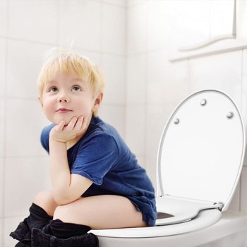 IDEALHOUSE Záchodové sedátko s detskou sedátkou, Rodinné záchodové sedátko s mechanizmom pomalého