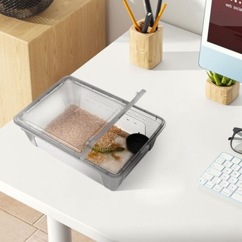 OUNONA Plastová faunabox s krmítkom pre plazy