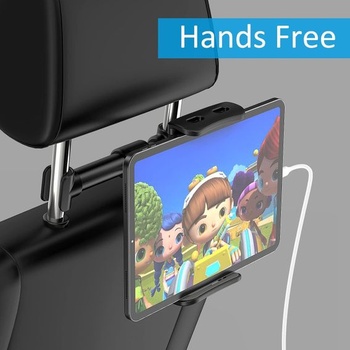 Držák na opěrku hlavy do auta na zadní sedadlo, držák na mobilní telefon/tablet do auta,