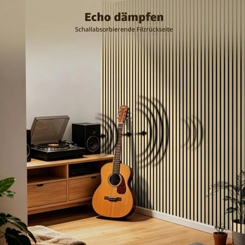 Vieshful 10dílná sada flexibilních dřevěných lamelových stěnových panelů 28x40cm MDF, 10 kusů,