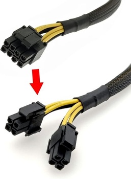Adaptérový kabel JZK 20cm pro napájecí zdroj ATX ze 4pinového na 8pinový, adaptér pro základní