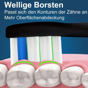 8 hlavíc kefky kompatibilných s elektrickými zubnými kefkami Philips Sonicare, 4 hlavice