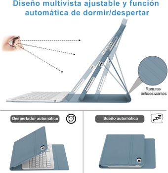 Bezdrôtová klávesnica IVEOPPE pre iPad A16, šedo-modrá