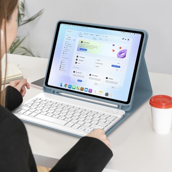 Bezdrôtová klávesnica IVEOPPE pre iPad A16, šedo-modrá