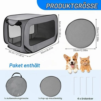 Přenosný plot pro psy Aomig, skládací ohrádka pro štěňata, ohrádka pro štěňata, ohrádka pro