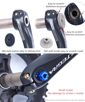 CYCEARTH Krytka na seřízení klik + nářadí na kolo M20 Kliky Šrouby Matice Kryt šroubu pro Shimano
