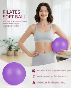 Sada kruhov na pilates Abahub pre ženy, domáce cvičenie pre silu a flexibilitu, fialová, 3dielna