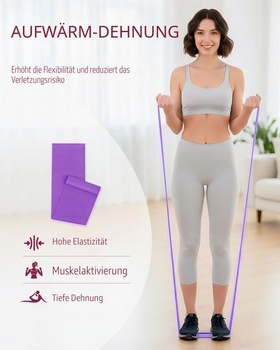 Sada kruhov na pilates Abahub pre ženy, domáce cvičenie pre silu a flexibilitu, fialová, 3dielna