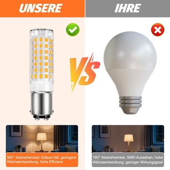 B15D LED žárovka s dvojitým kontaktem 6W (náhrada 60W halogenová) – Náhrada za osvětlení vysavače a