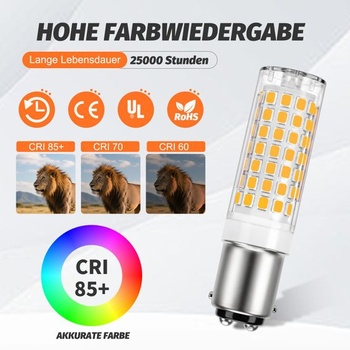 B15D LED žárovka s dvojitým kontaktem 6W (náhrada 60W halogenová) – Náhrada za osvětlení vysavače a