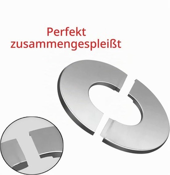 Rozeta pro kamna, krycí rozeta z nerezové oceli, límec pro potrubí, komínová krytka, rozeta pro