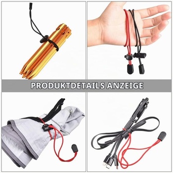 ABOOFAN 4PCS Pracka na batoh Elastické lano Sťahovací kábel Nastaviteľná upevňovacia pracka pre
